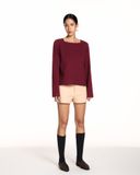  Boat Neck Long Sleeve T-shirt 