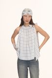  Striped Halter Neck Top 