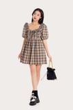  Đầm ngắn - Checked Ruffle Babydoll Dress - LIBÉ 5811 