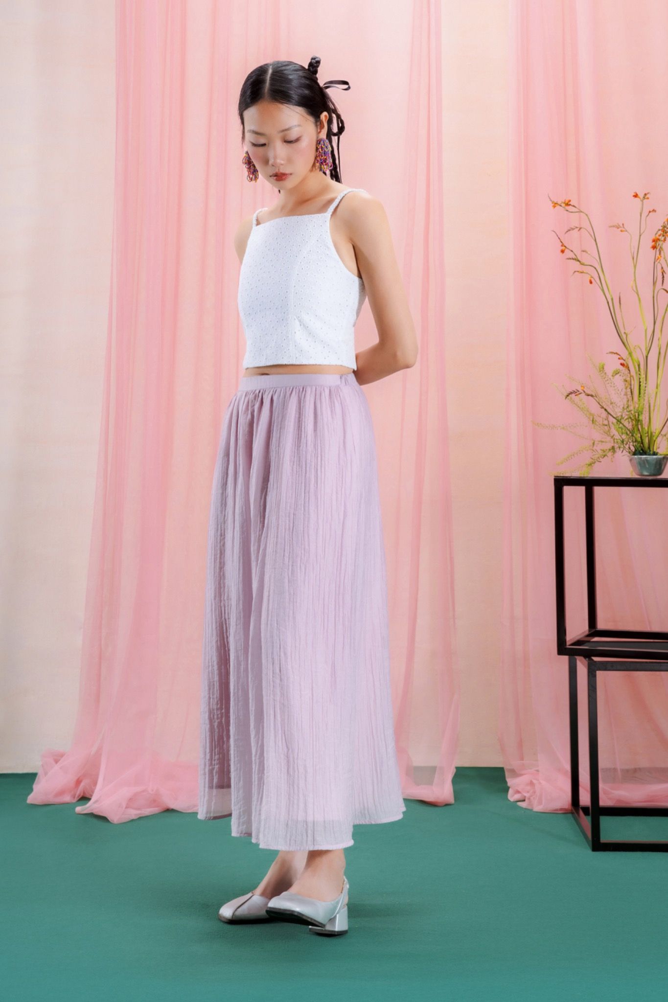  Sheer Maxi Skirt 