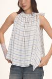  Striped Halter Neck Top 