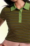  Crop Polo Neck Top 