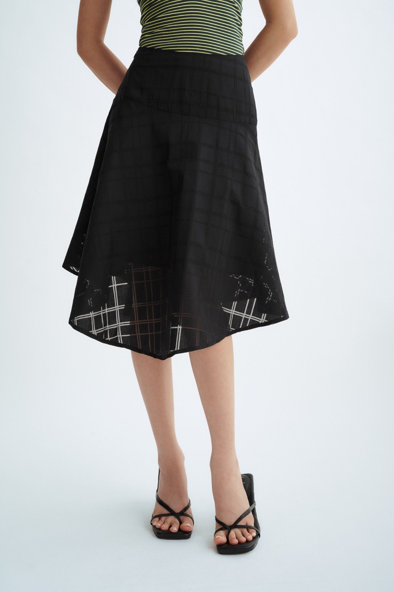  Asymmetrical Mid-length Skirt 