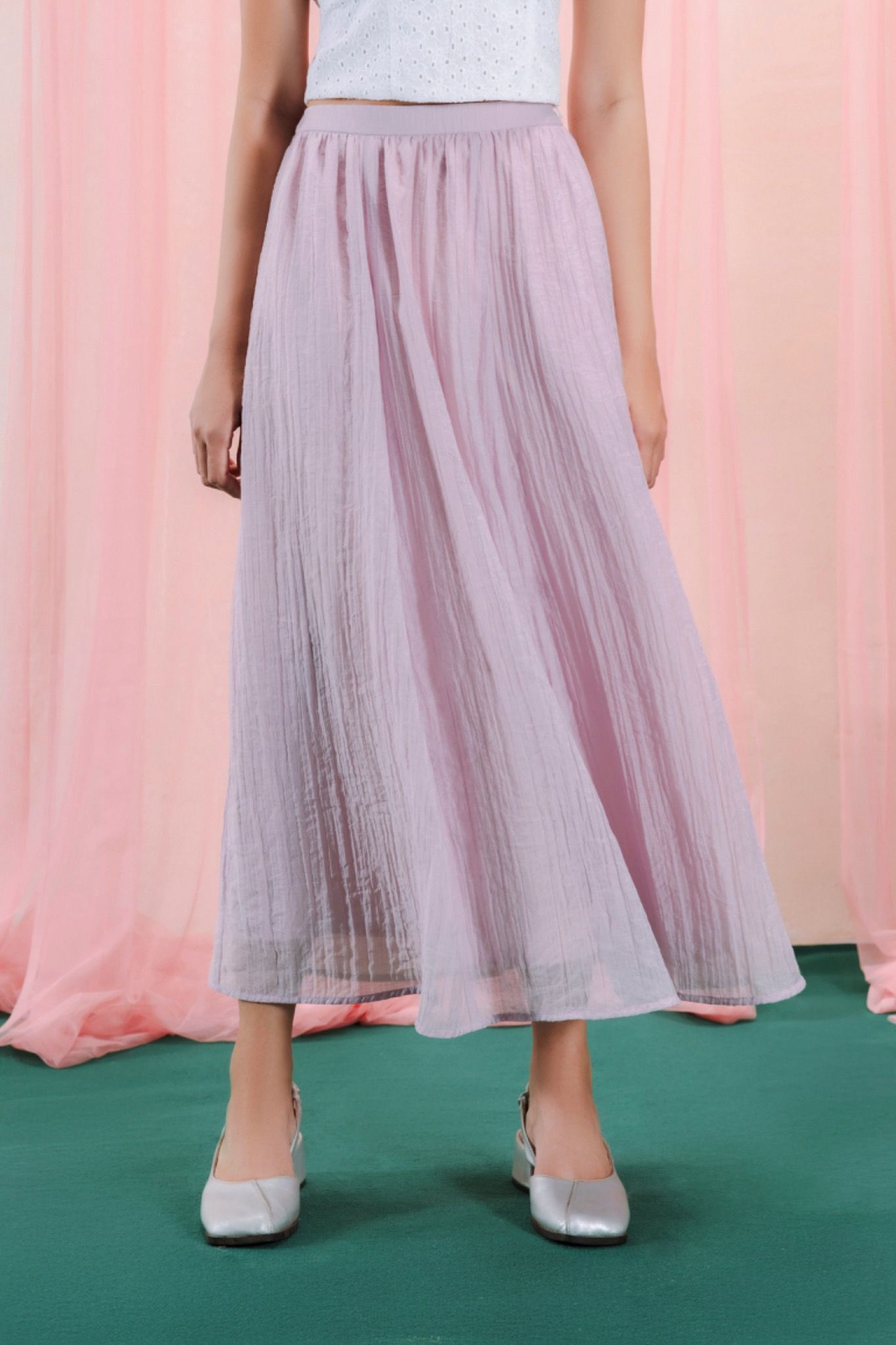  Sheer Maxi Skirt 