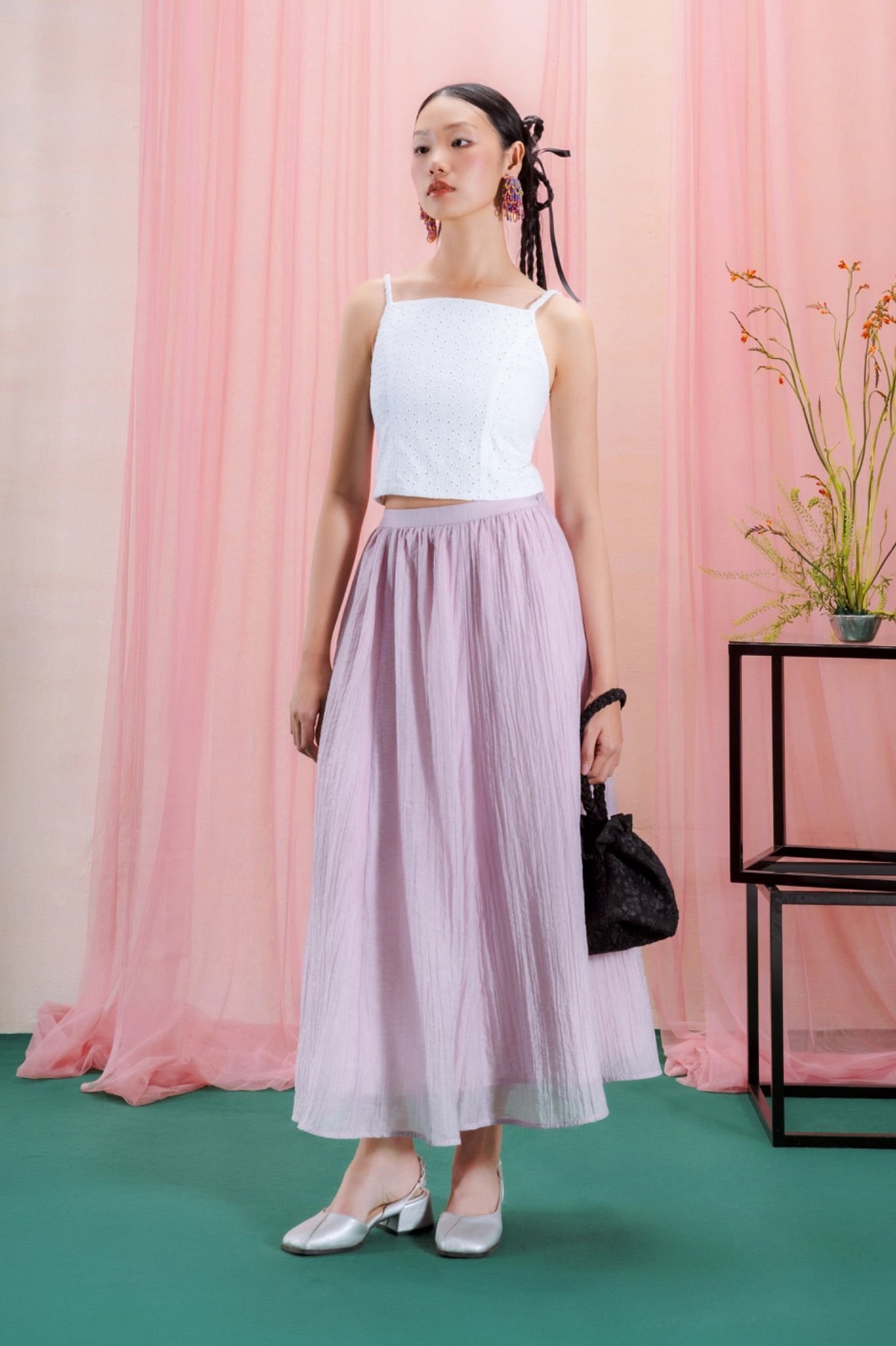  Sheer Maxi Skirt 
