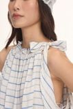  Striped Halter Neck Top 