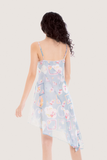  Đầm ngắn - Vintage Floral Printed Lace Hem Midi Slip Dress - LIBÉ 5780 