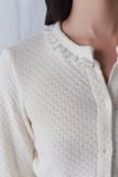  Ivory Lace Trim Cardigan 