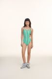  Striped Cut-Out Swimsuit 