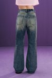  Medium Blue Wash Flared Jeans 