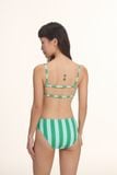  Striped Cut-Out Swimsuit 