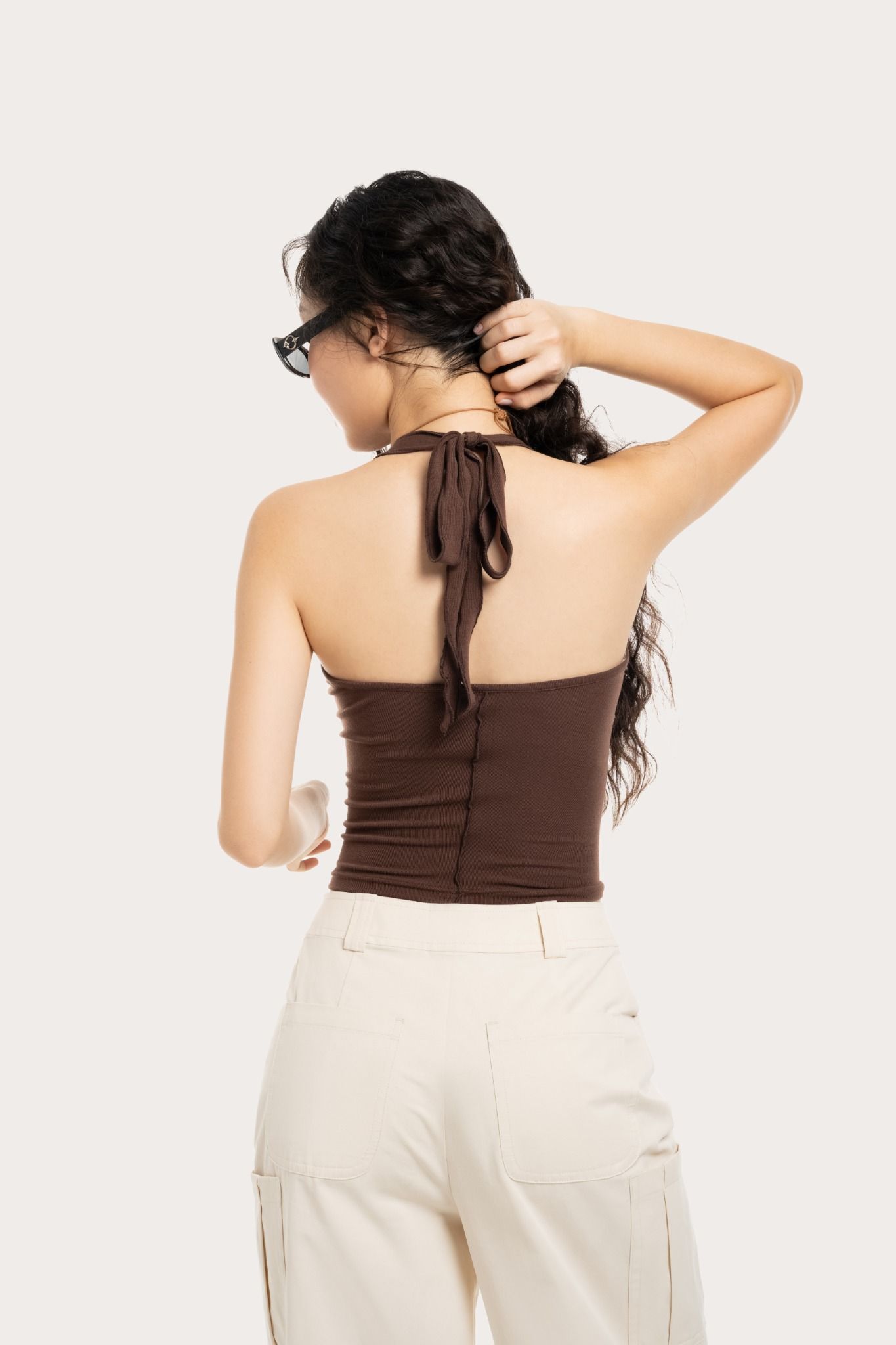  Brown Stretchy Top 