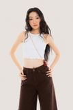  Quần Jeans ống rộng - Dark Brown Wide Leg Jeans - LIBÉ 5505 