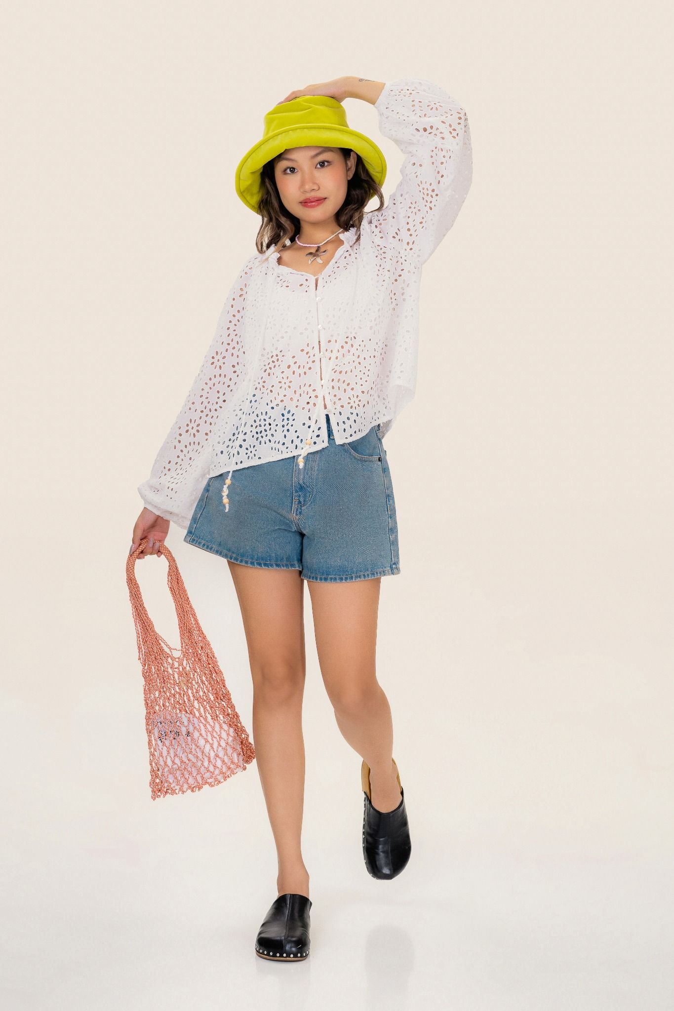  White Embroidered Boho Top 