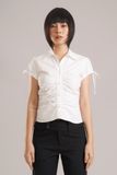  White Ruched Shirt 