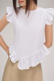  White Ruffle Top 