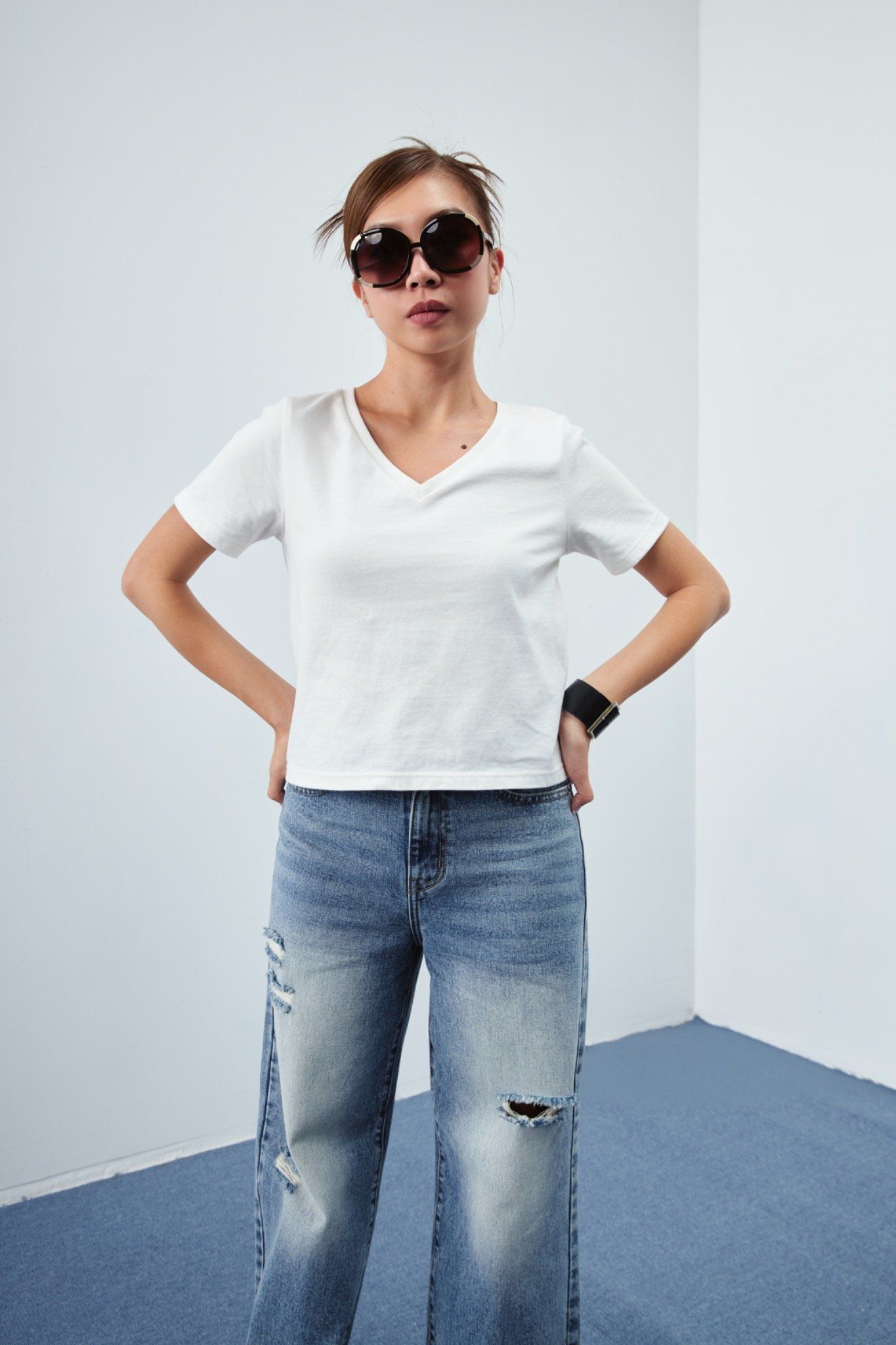  White Boxy Fit T-shirt 