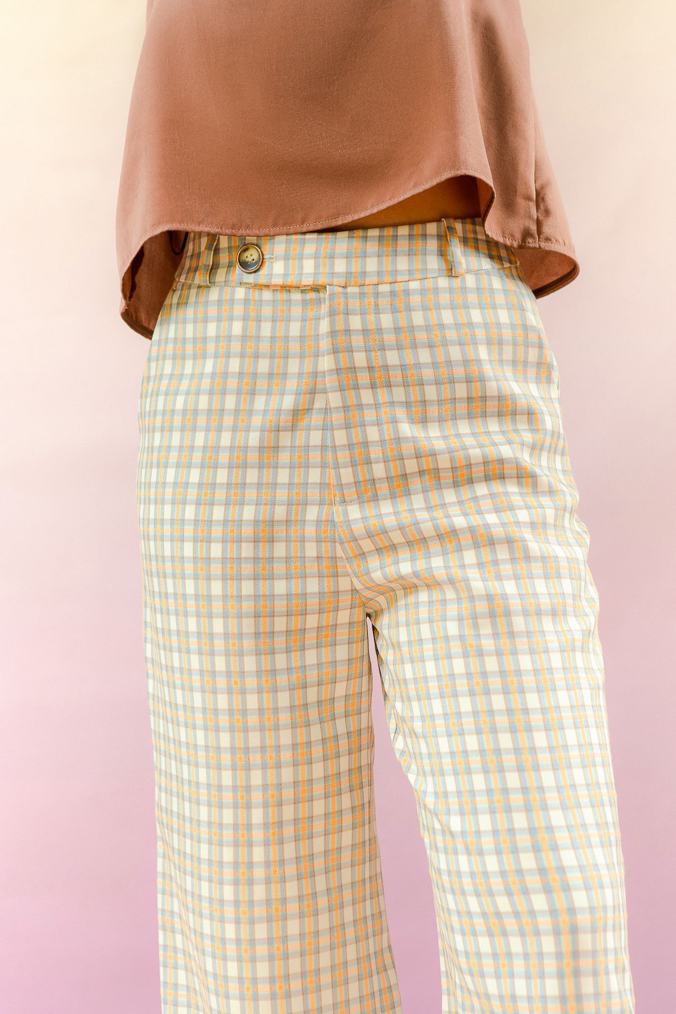 Checked Straight Leg Trousers – LIBÉ