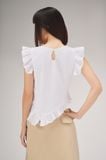  White Ruffle Top 