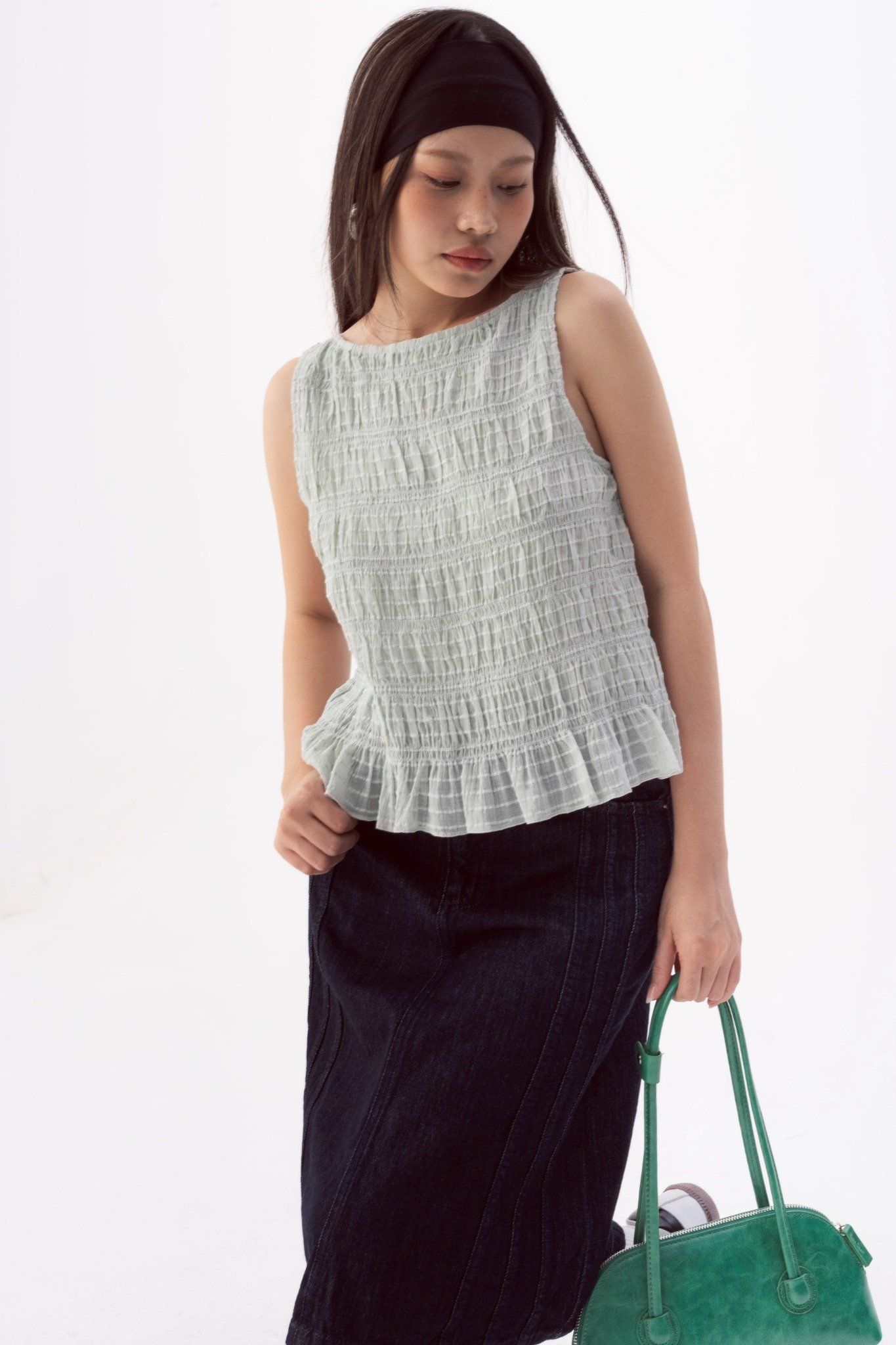  Mint Smock Sleeveless Top 