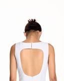  Đầm ngắn - White Boat Neck Mini Dress - LIBÉ 6940 