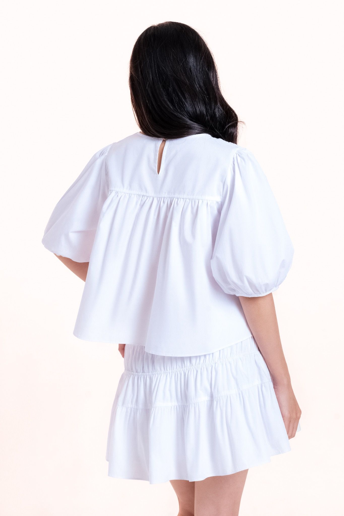  White Smock Mini Skirt 
