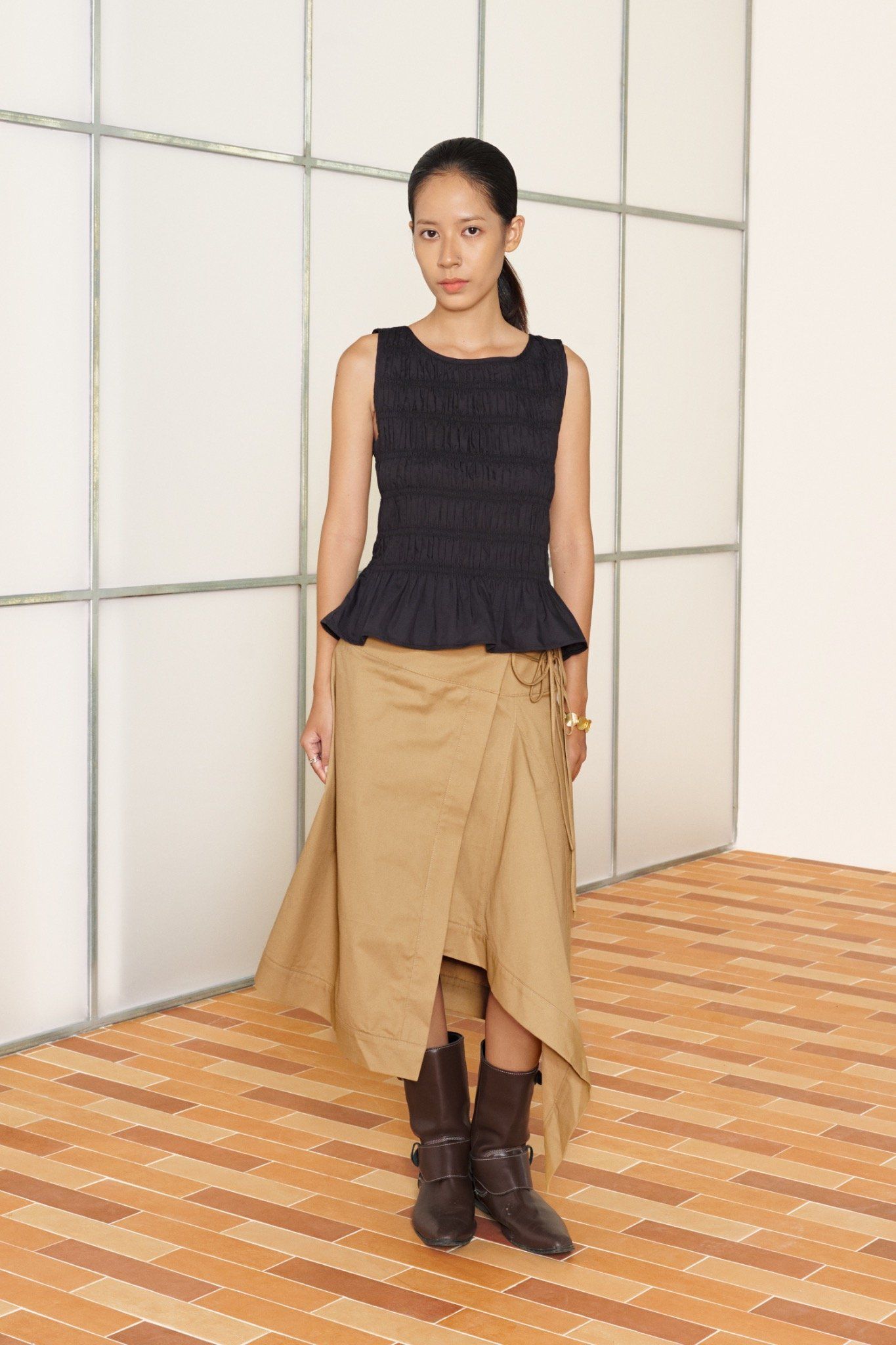  Overlap Midi Skirt 