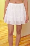  Váy ngắn - White Tiered Mini Skirt - LIBÉ 7135 
