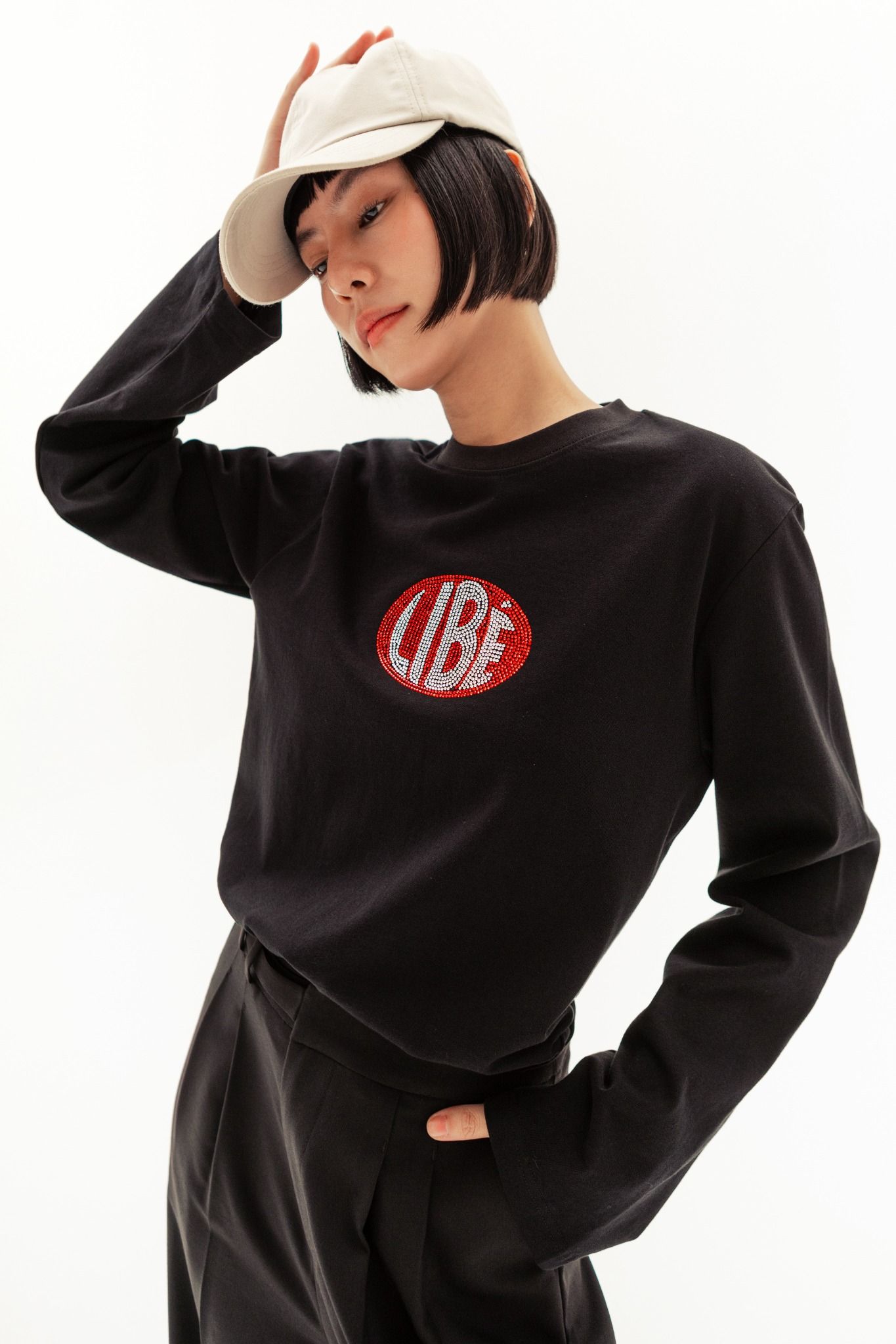 Bling LIBÉ Black Long Sleeve T-Shirt