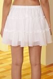  Váy ngắn - White Tiered Mini Skirt - LIBÉ 7135 