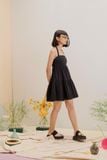  Black Ruffle Mini Dress 