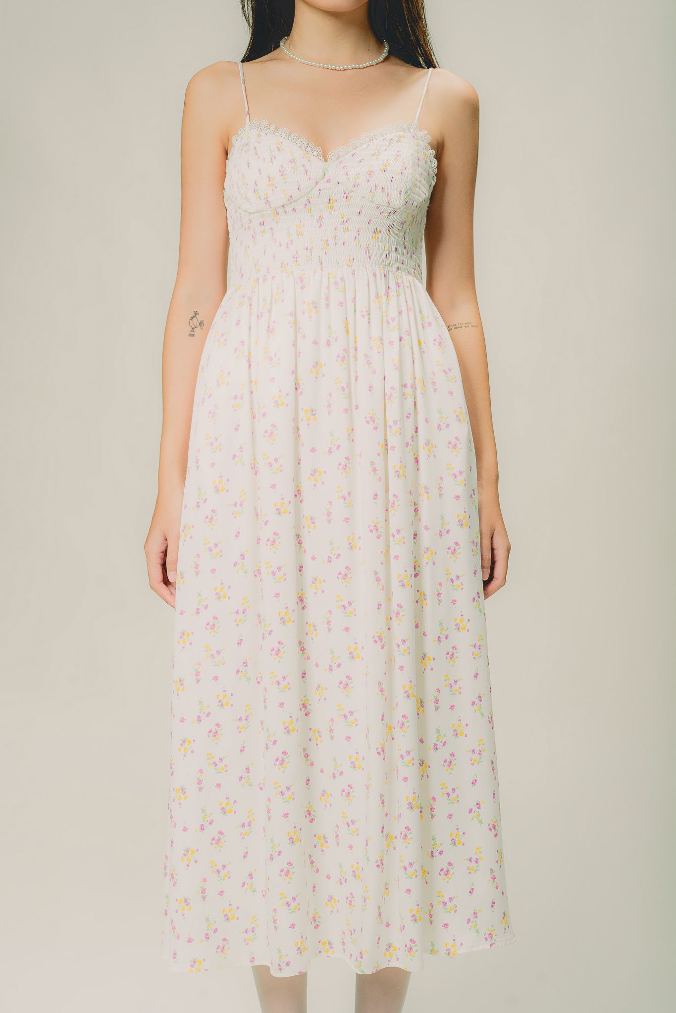 Floral Silky Smock Midi Dress – LIBÉ