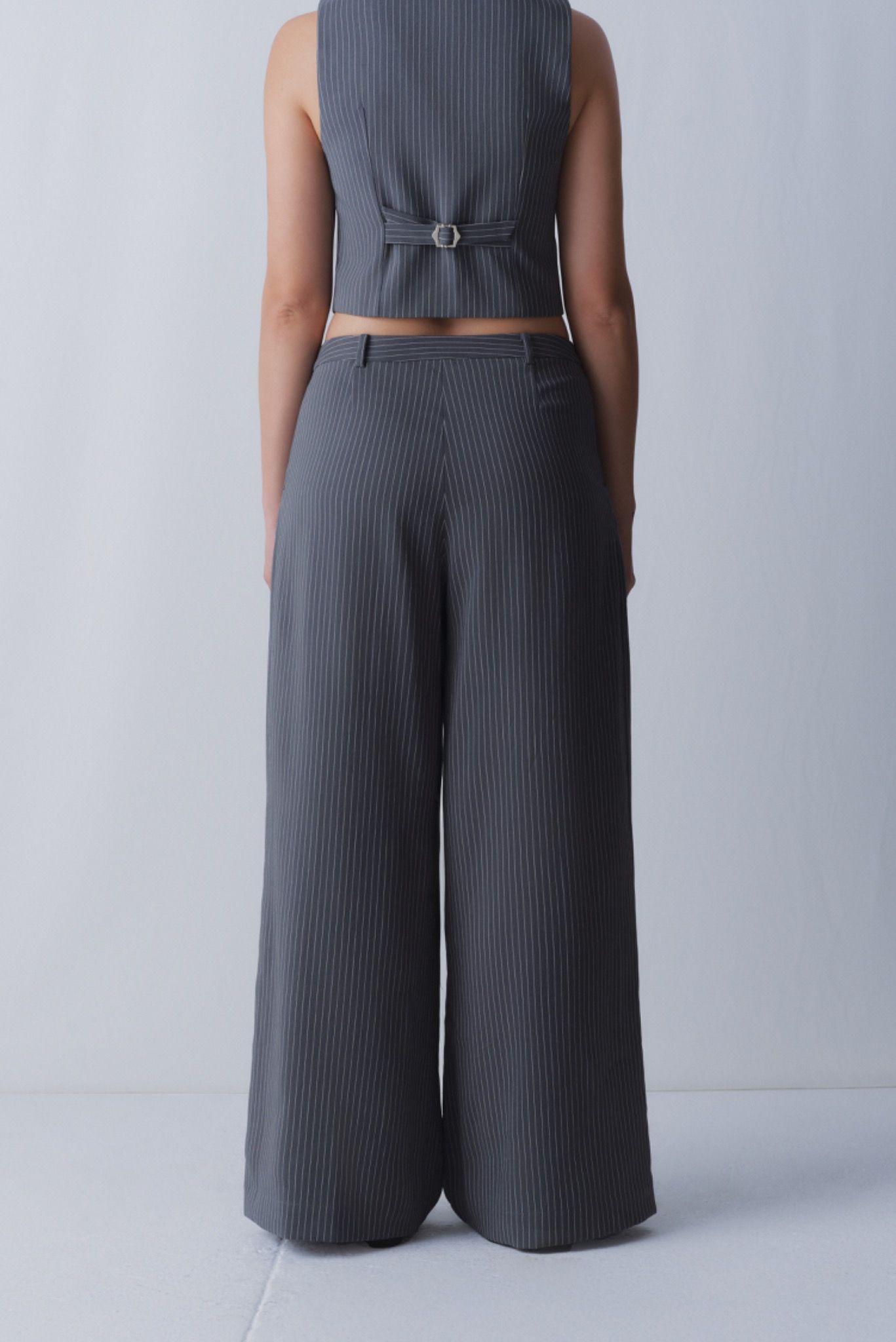  Grey Wide Leg Trousers 