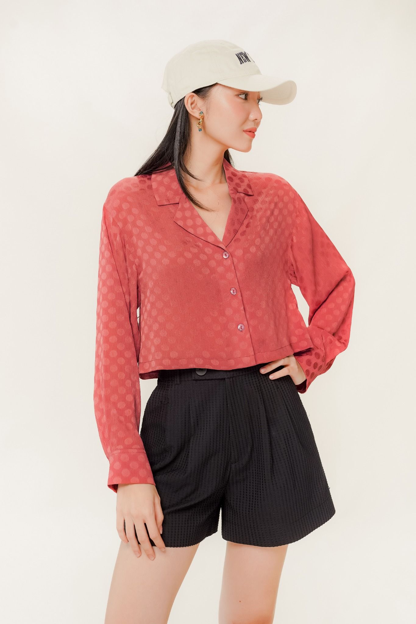  Rose Dawn Silk Crop Shirt 