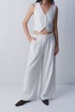  White Wide Leg Trousers 