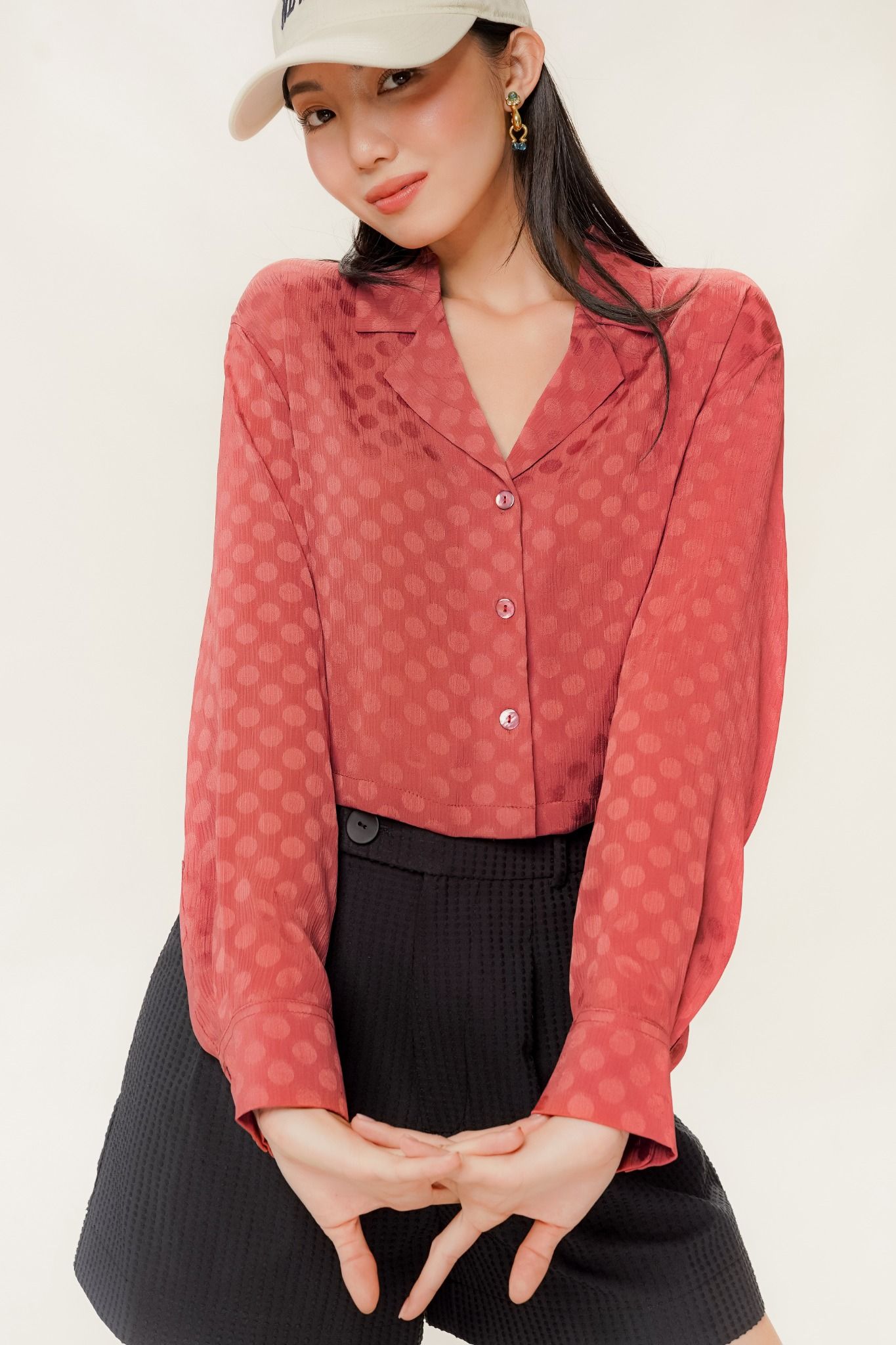  Rose Dawn Silk Crop Shirt 