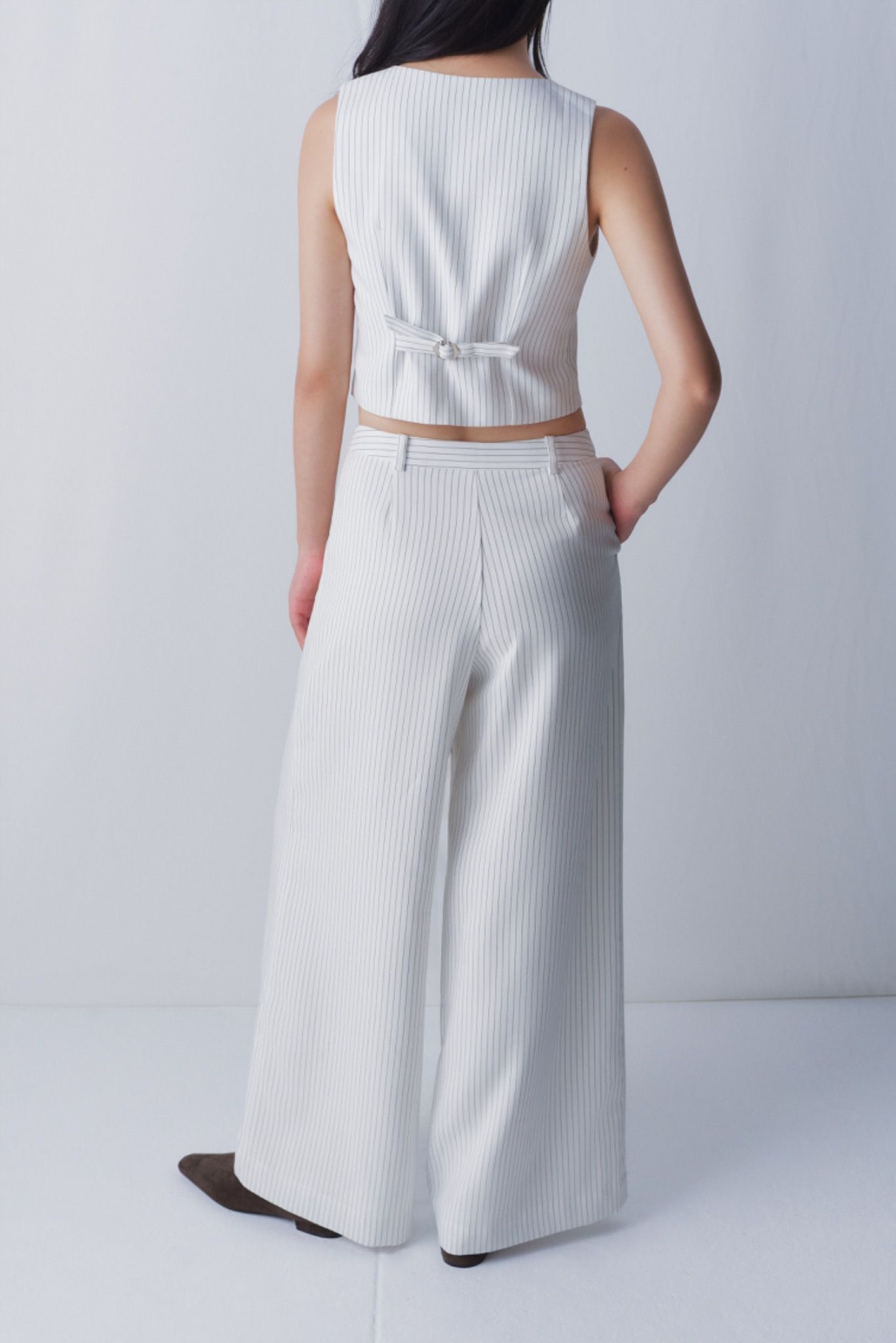  White Wide Leg Trousers 