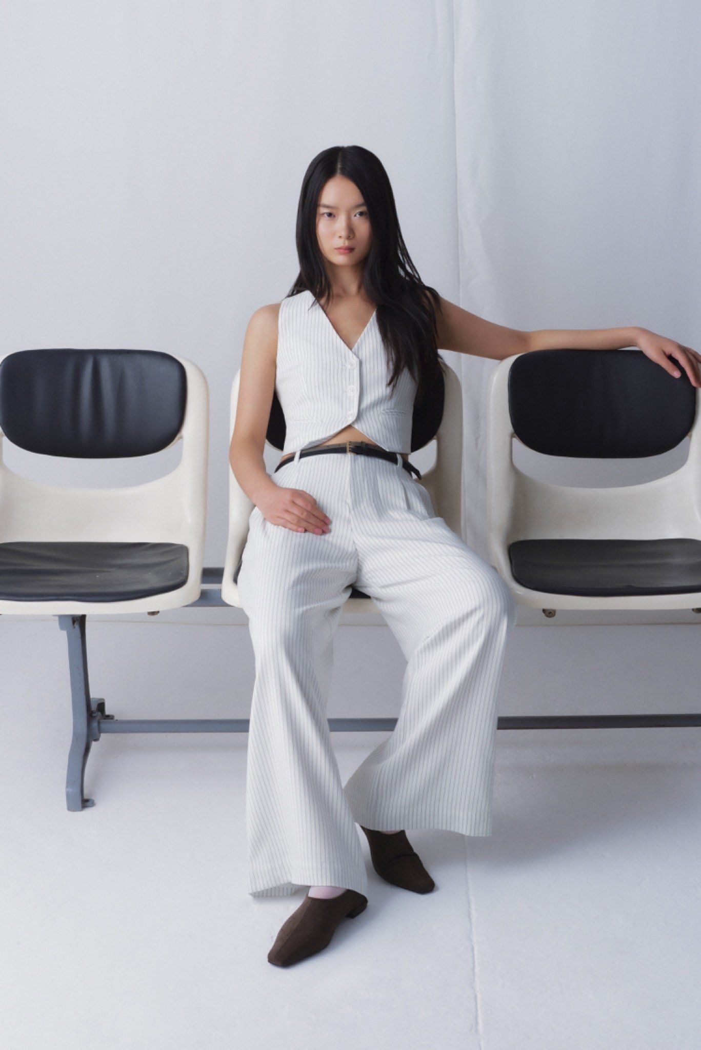  White Wide Leg Trousers 