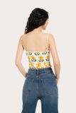  Áo hai dây kiểu - Yellow Flower Drawstring Strappy Camisole - LIBÉ 5676 