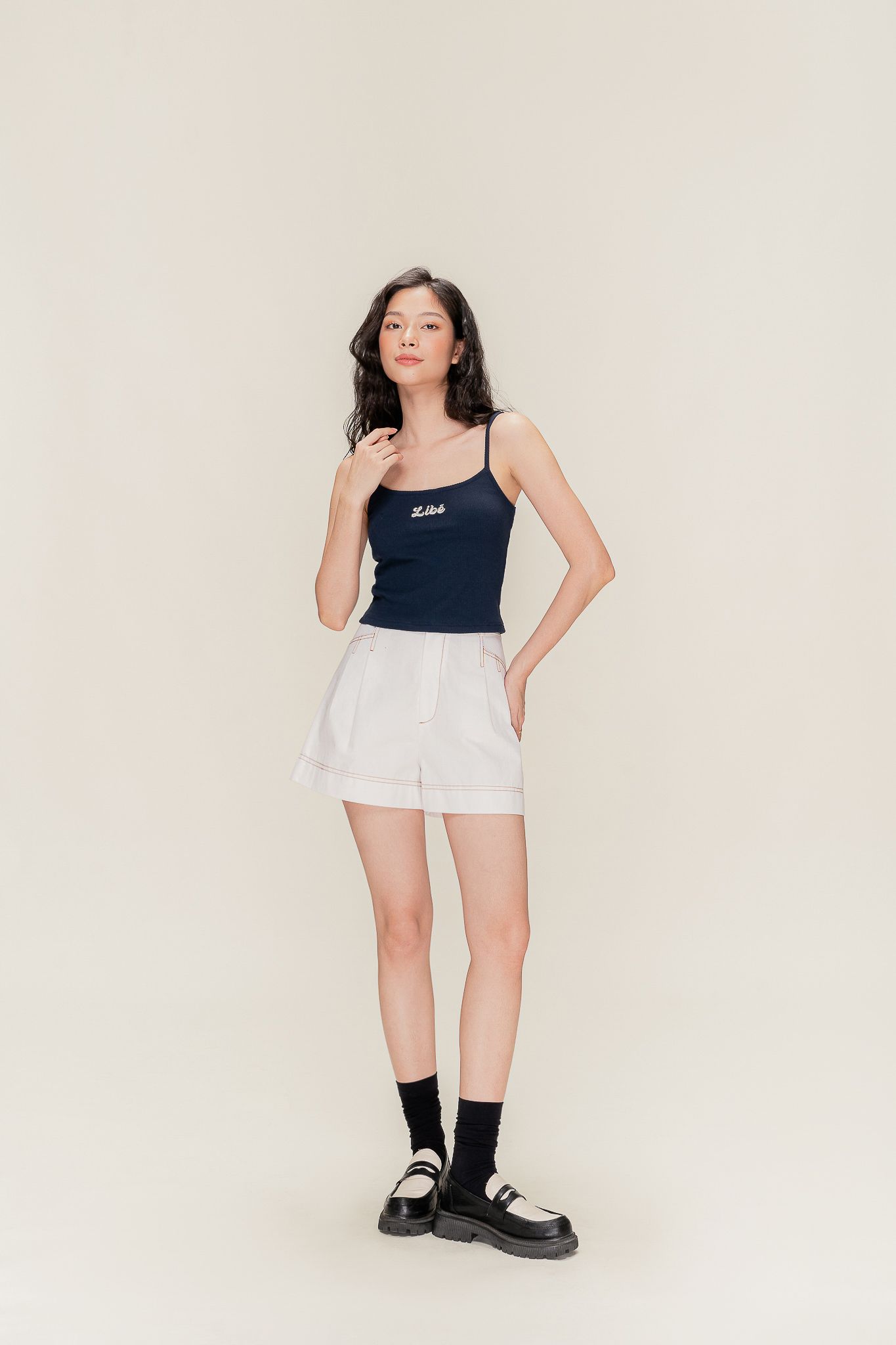  Navy LIBÉ Embroidered Cami Top 