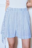  Striped Shorts With Belt 