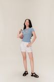  Áo kiểu - Blue Cut Out Short Sleeve Top - LIBÉ 3581 