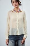  Ivory Sheer Oversized Shirt 