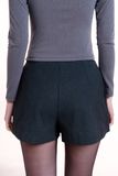  Black Mid Rise Overlap Skorts 