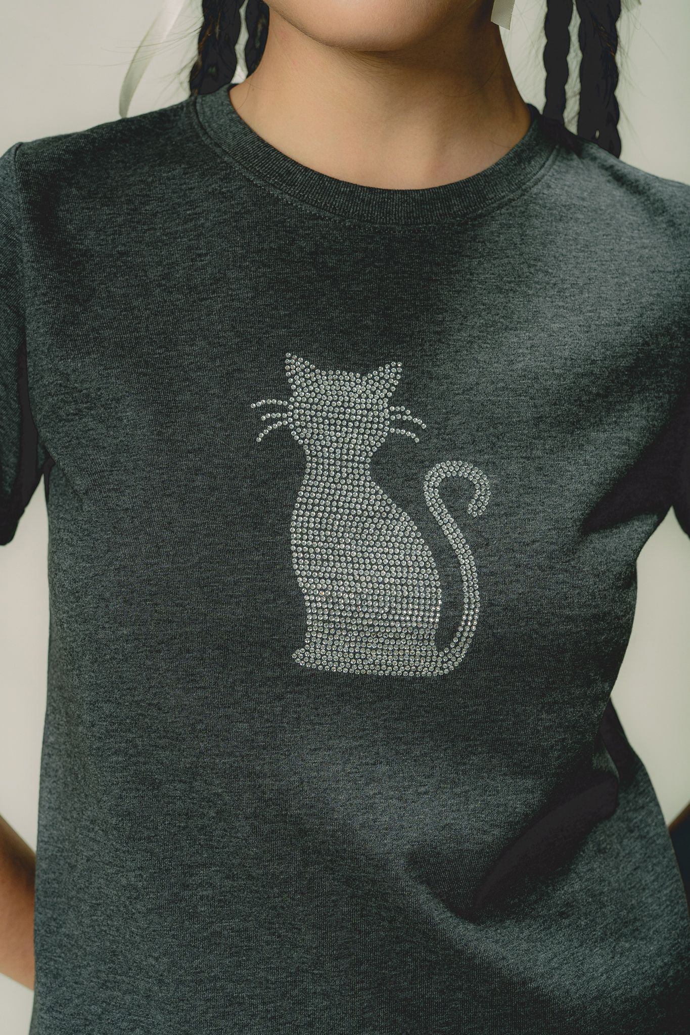  Miu The Fancy Kitty Grey T-shirt 