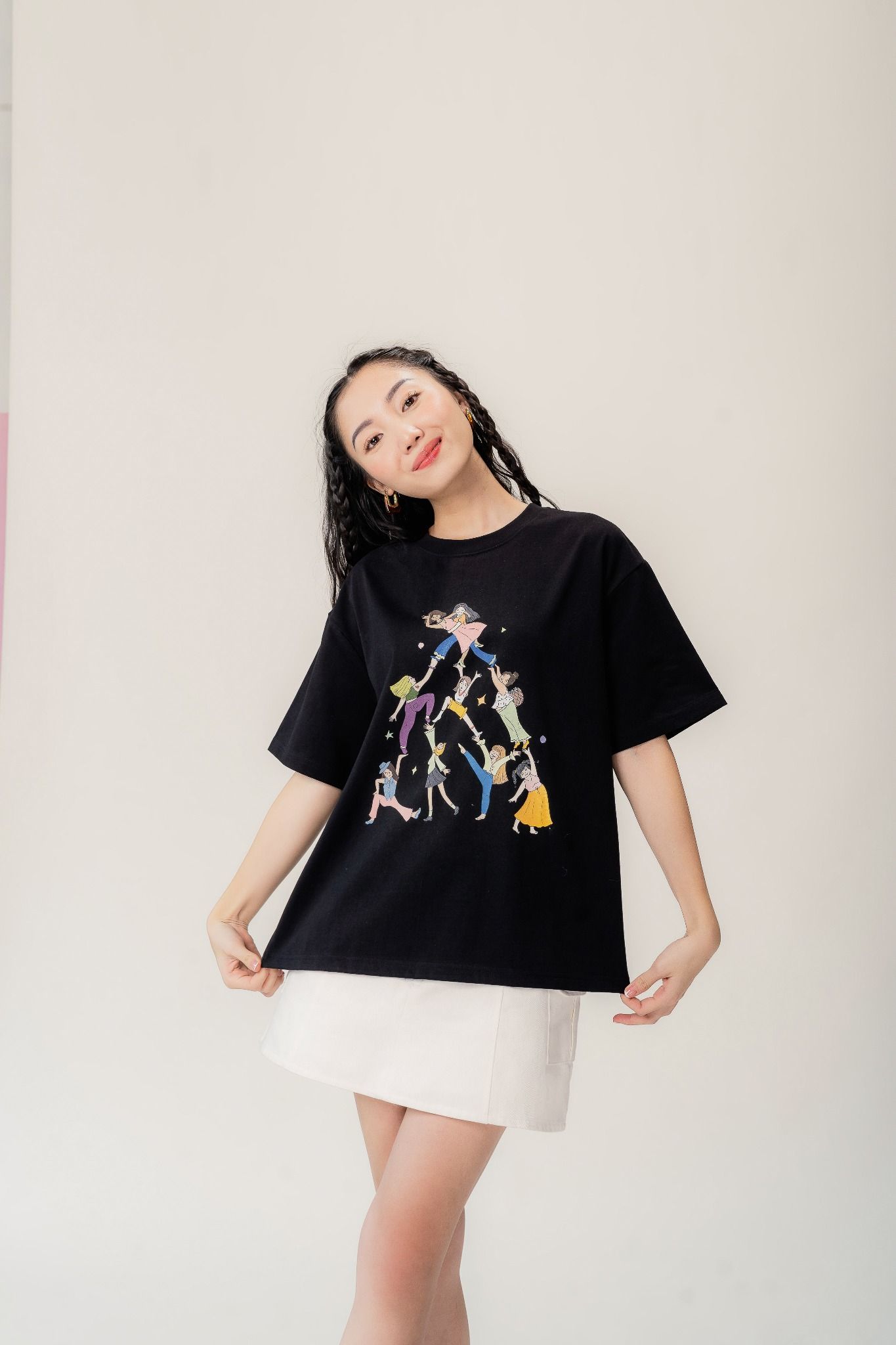  Sisterhood Black Oversized T-shirt 