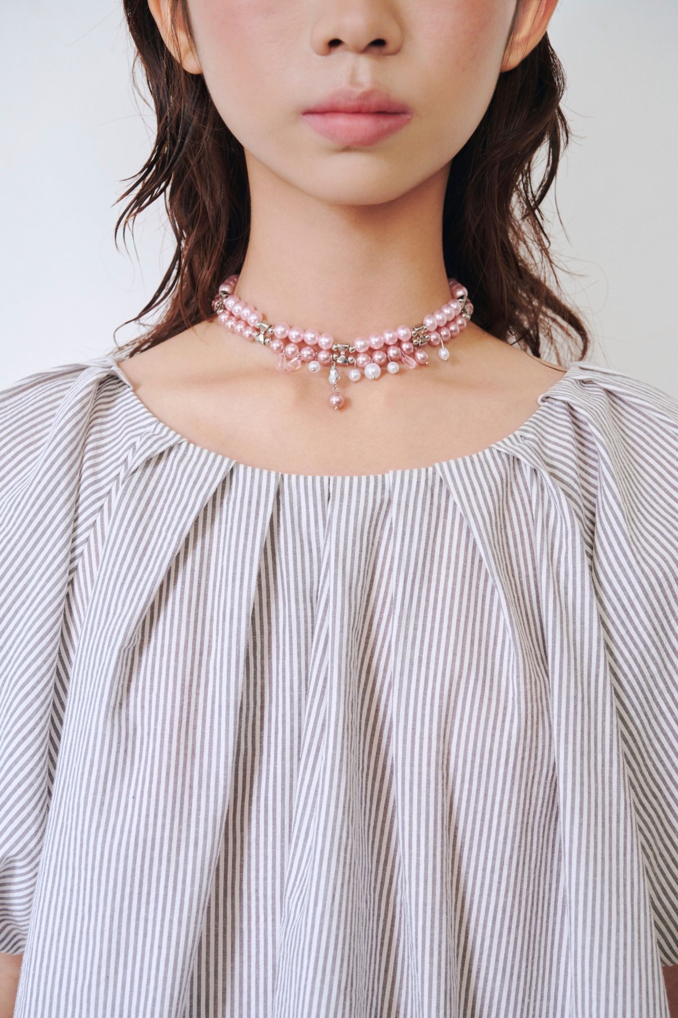  Striped Puff Sleeve Top 