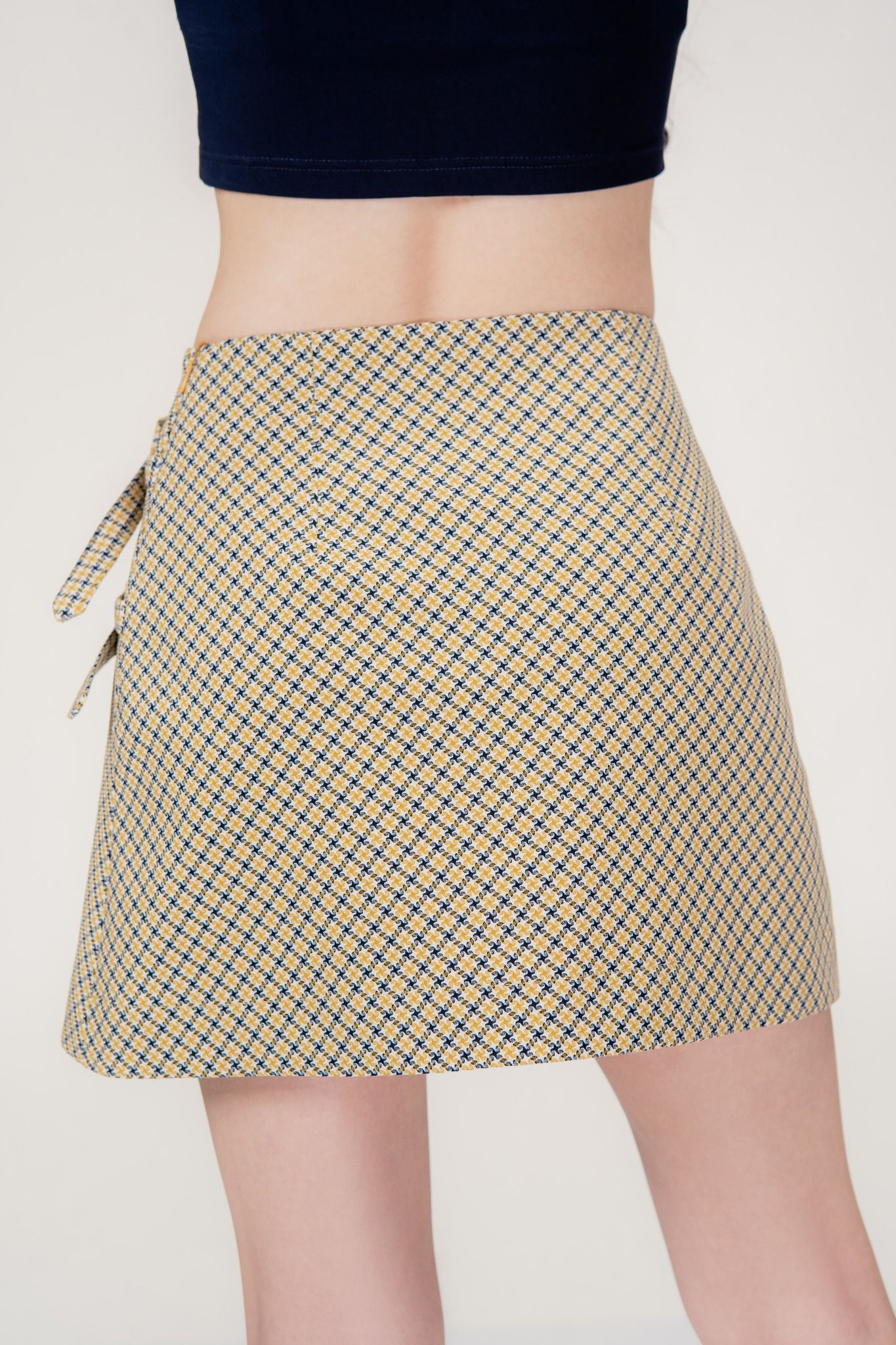  Checked Pleated Mini Skirt 