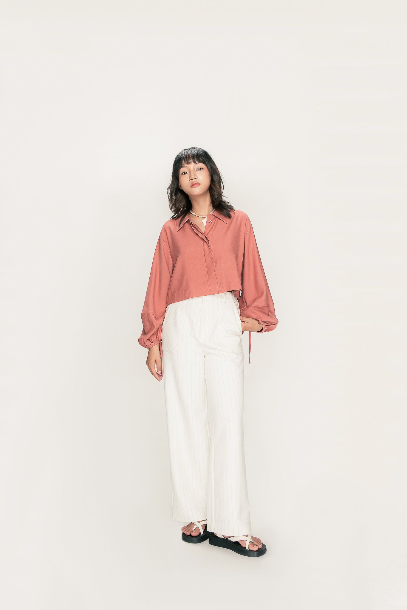  Striped Straight Leg Trousers 