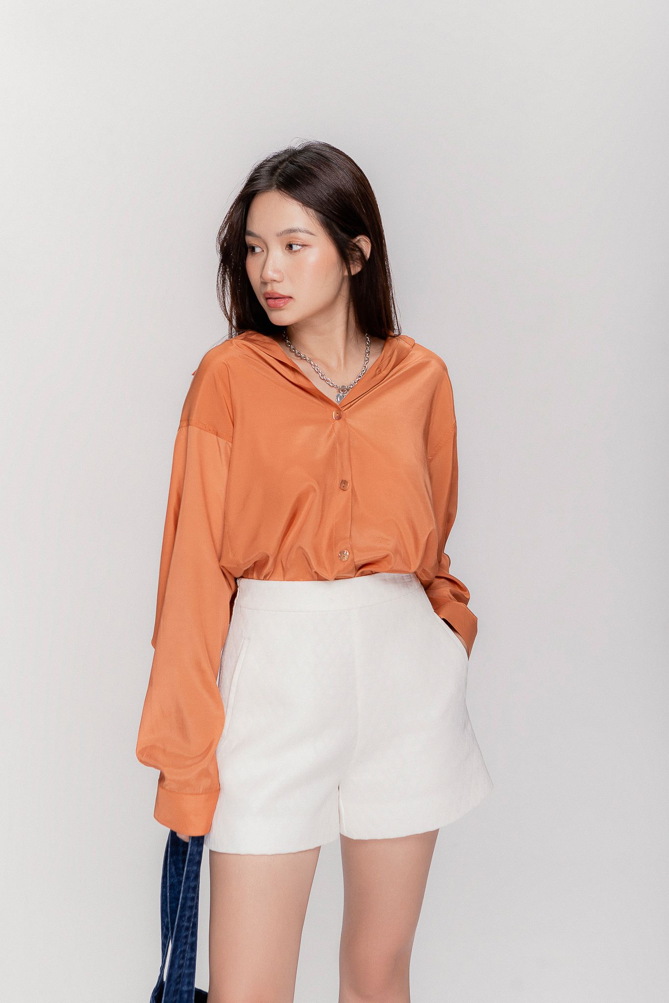  Orange Glow Flowy Shirt 